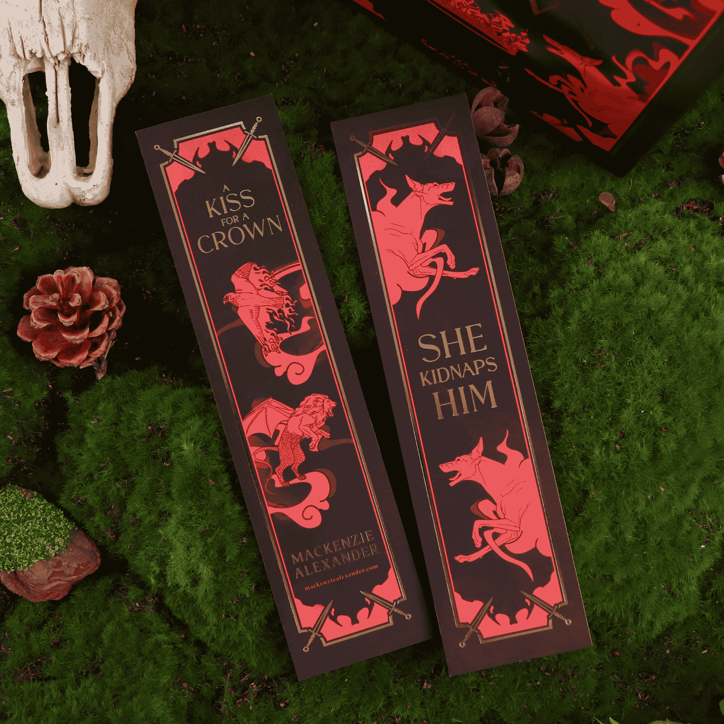 A Kiss for a Crown Foiled Bookmark - Available Now!